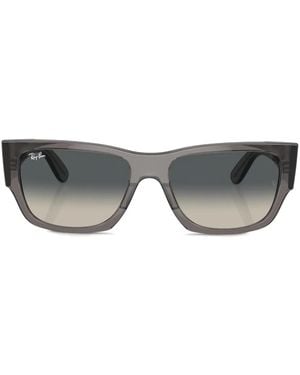 Ray-Ban Carlos Rectangle-Frame Sunglasses - Grey