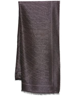 Elisabetta Franchi Foulard Scarf With Lurex - Brown