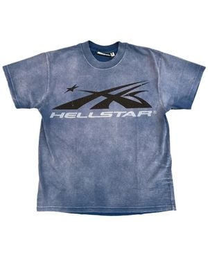 HELLSTAR Sports Core Rhinestone-Logo T-Shirt - Blue