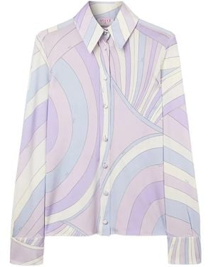 PUCCI Camicia Con Stampa Iride - Viola
