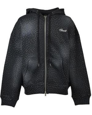 BREATH Studded Zip Hooded Jumper - Black