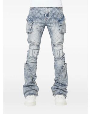 GUAPI Jeans Coffin Arc Con Decorazione - Blu