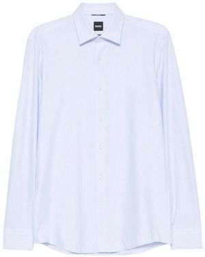 BOSS Chemise À Rayures Verticales - White