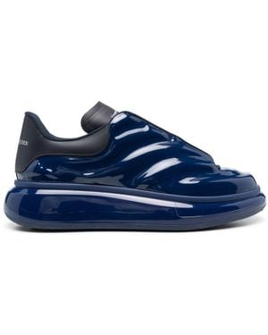 McQueen Men's Show Patent-leather Low-top Trainers - Blue