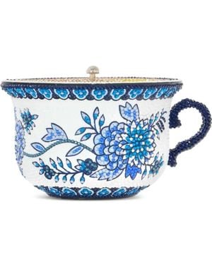 Judith Leiber Bolso De Mano Con Estampado Floral - Azul