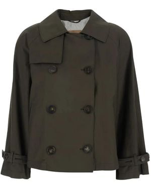 Max Mara Trench Doppiopetto Mtczeno - Verde