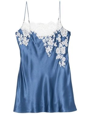 Carine Gilson Lace-Detail Slip - Blue