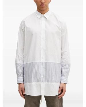 MM6 by Maison Martin Margiela ストライプ パネル シャツ - ホワイト