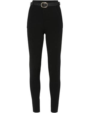 Self-Portrait Pantaloni Skinny Con Cintura - Nero