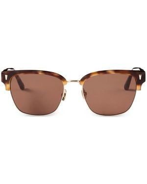 Sandro Lunettes De Soleil À Logo Gravé - Marron