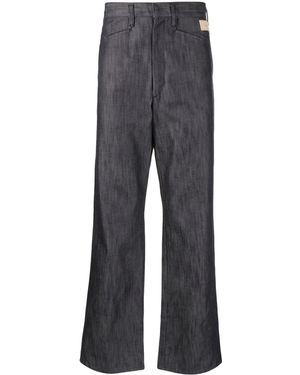 Rito Structure Halbhohe Straight-Leg-Jeans - Grau