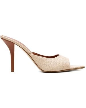 Gia Borghini Raffia Point-Toe Sandals - White