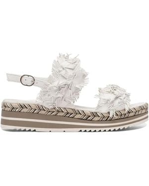Toni Pons Fringed Platform Sandals - White