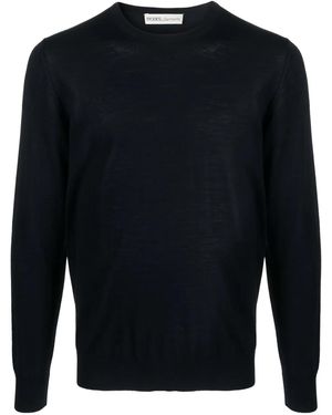 MODES GARMENTS Fine-Knit Merino Wool Jumper - Blue