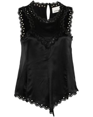 Isabel Marant Amaya Silk Top - Black