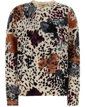 Fendi Printed Sweater - Black