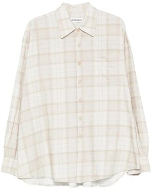 Our Legacy Borrowed Check-Print Shirt - White