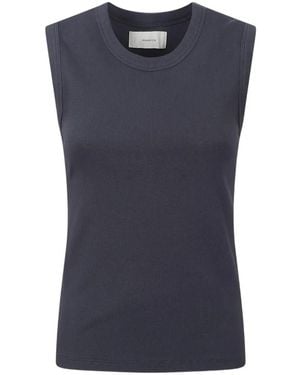 Jeanerica Vanessa Ribbed Tank Top - Blue