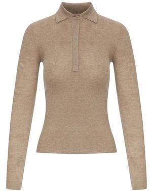 Max Mara Gerippter Kaschmirpullover - Natur