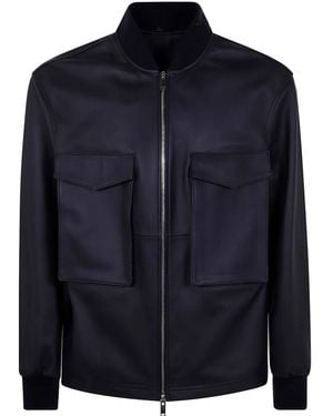 Desa Leather Jacket - Blue
