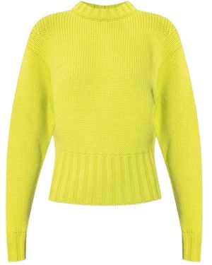 McQueen Jersey Con Cuello Redondo - Amarillo