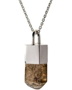 Parts Of 4 Collier Talisman En Sterling À Pendentif - Blanc
