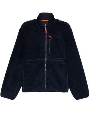 Paul Smith Zip-Up Fleece Jacket - Blue