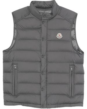 Moncler Zip quilted gilet - Gris
