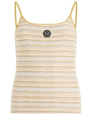 Philipp Plein Knitted Tank Top - Natural