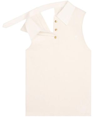 Courreges ロゴ ポロシャツ - ナチュラル