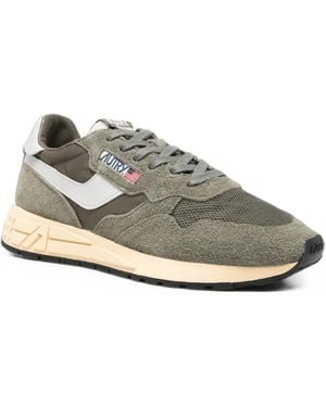 Autry Reelwind Paneled Suede Sneakers - White