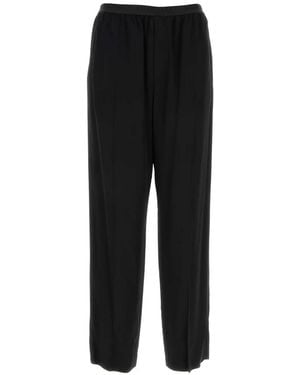 Balenciaga Elastic Straight-Leg Trousers - Black