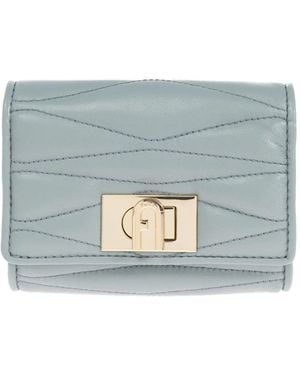 Furla 1927 Quilted Clasp Wallet - Blue