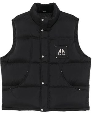 Moose Knuckles Everest Logo-Patch Gilet - Black