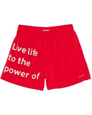 JW Anderson X Guinness Slogan Track Shorts - Red