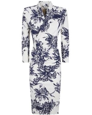 La Petite Robe Di Chiara Boni Demei Floral-Print Midi Dress - White