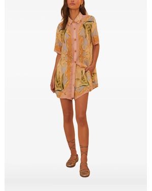 FARM Rio Camicia Con Stampa Grafica - Bianco