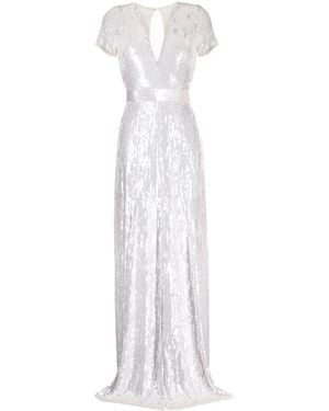 Temperley London Vestido de fiesta Ray con lentejuelas - Blanco