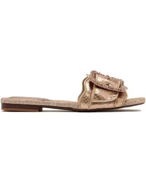 Sam Edelman Verzierte Sandalen mit Schnallendetail - Natur