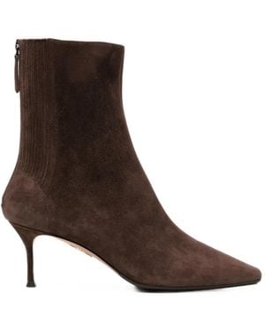 Aquazzura Saint Honoré Stiefeletten Aus Wildleder - Braun