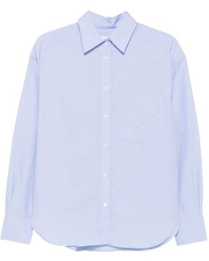Closed Chest-Pocket Button-Down Shirt - Blue