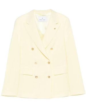 Manuel Ritz Double-Breasted Jacket - Natural