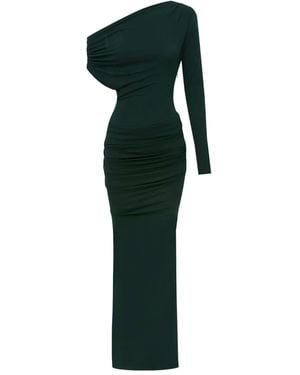 Alex Perry Robe Longue Asymétrique À Design Drapé - Vert
