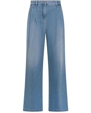 Seventy Pleat-Detail Jeans - Blue