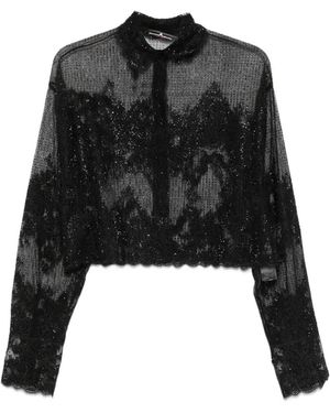 Ermanno Scervino Sequin-Embellished Buttoned Shirt - Black