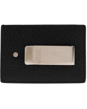 Tom Ford Logo-Engraved Leather Cardholder - Black