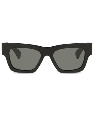 Gucci Rectangle-Frame Sunglasses - Gray