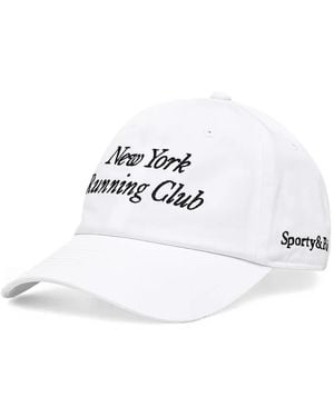 Sporty & Rich Run Club Baseball Cap - White