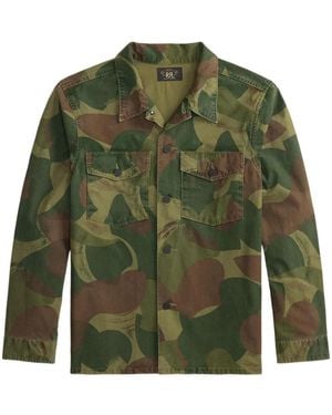 RRL Buttoned Camouflage Shirt - Green