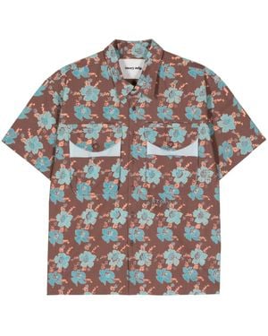 STORY mfg. Floral-Print Cotton Shirt - Grey